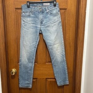 Ag Adriano Goldschmied Light Blue Slim Straight Jeans